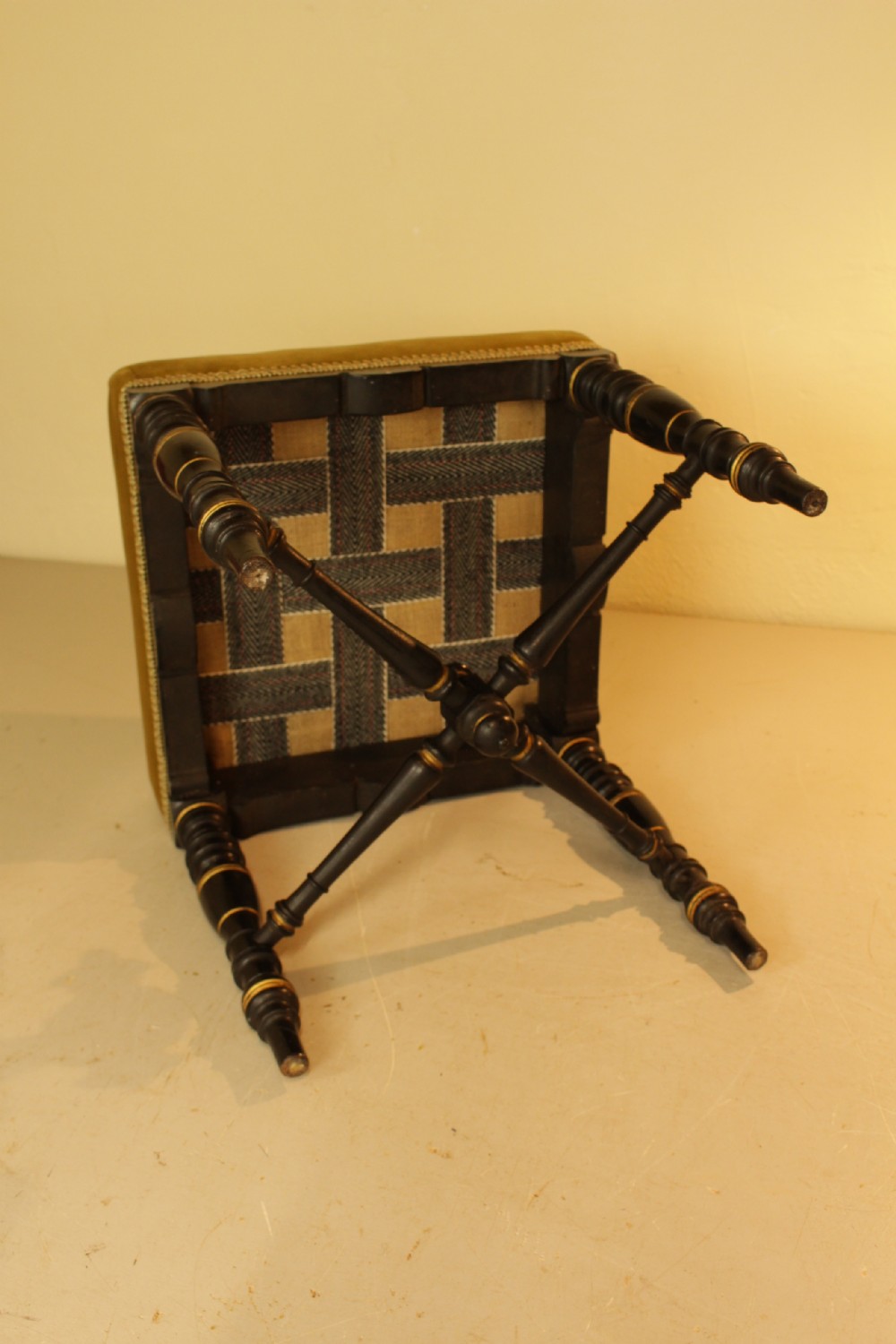 Aesthetic Movement Stool With Needle Work   View IV