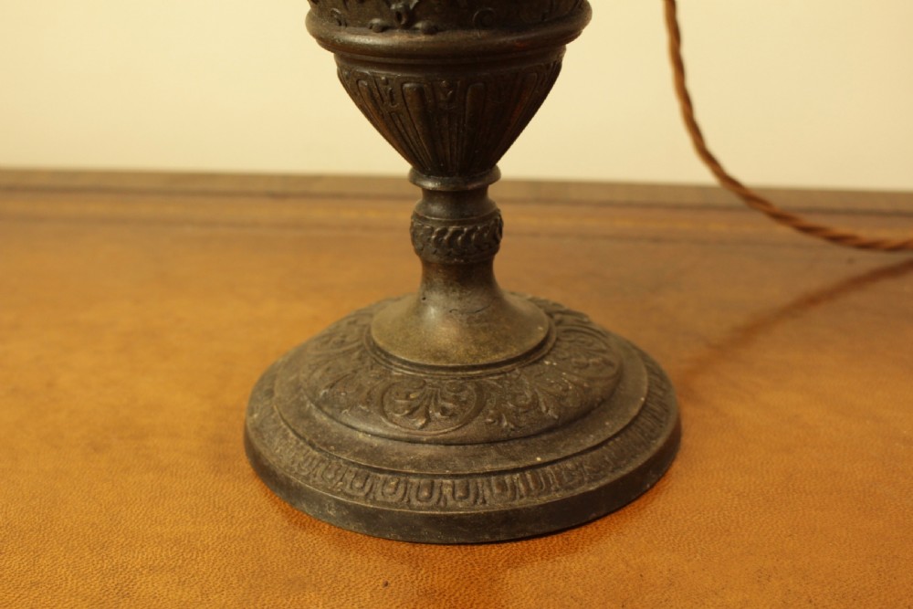 A Cast Metal Urn Table Lamp  View IV