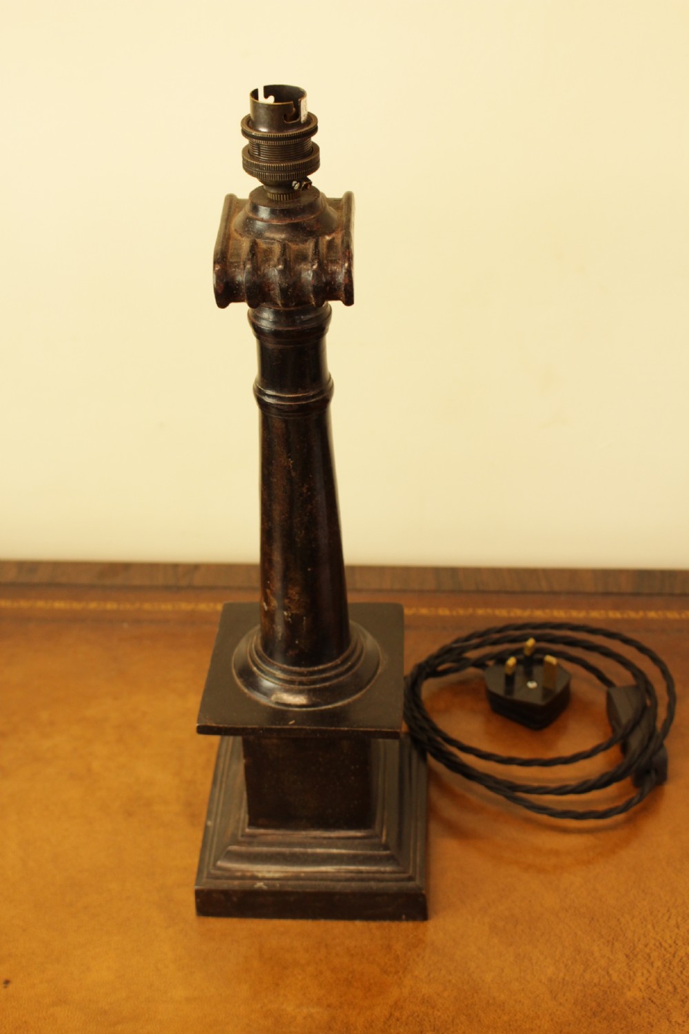 A Bronzed Metal Doric Column Table Lamp  View IV