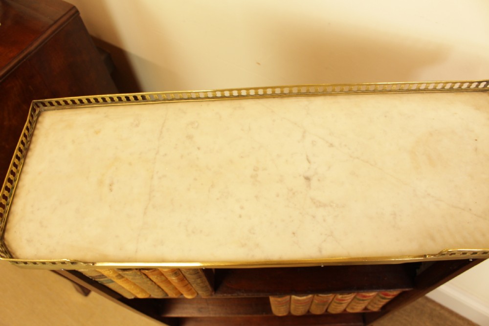 A French Marble Top Mahogany Bookcase View V