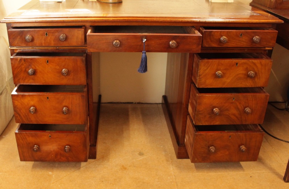 A 19th Century Mahogany Pedestal Desk  View III