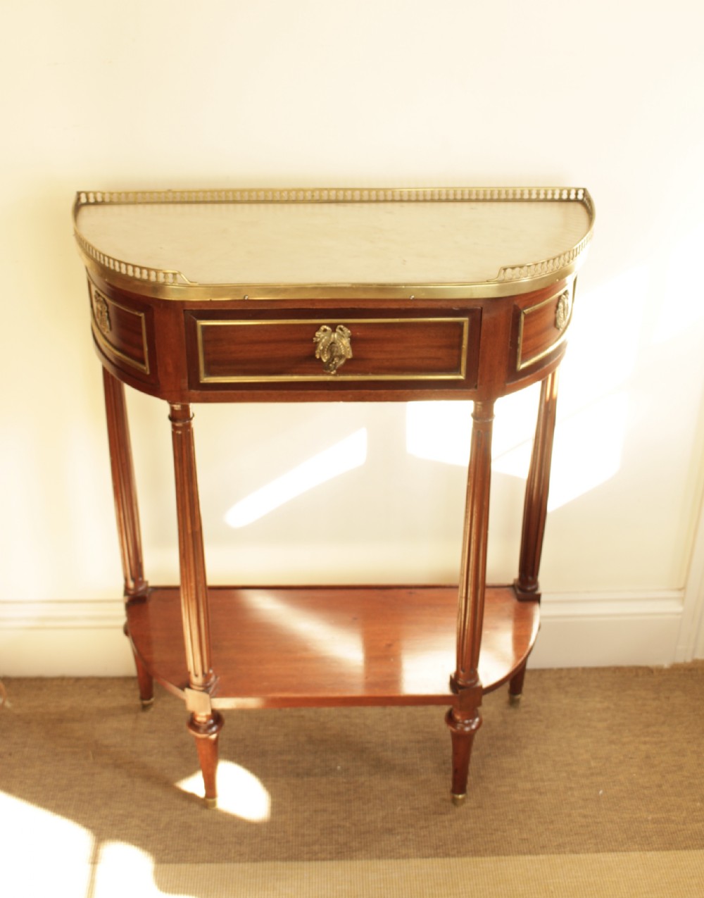 A Mahogany Marble Top Console Table 