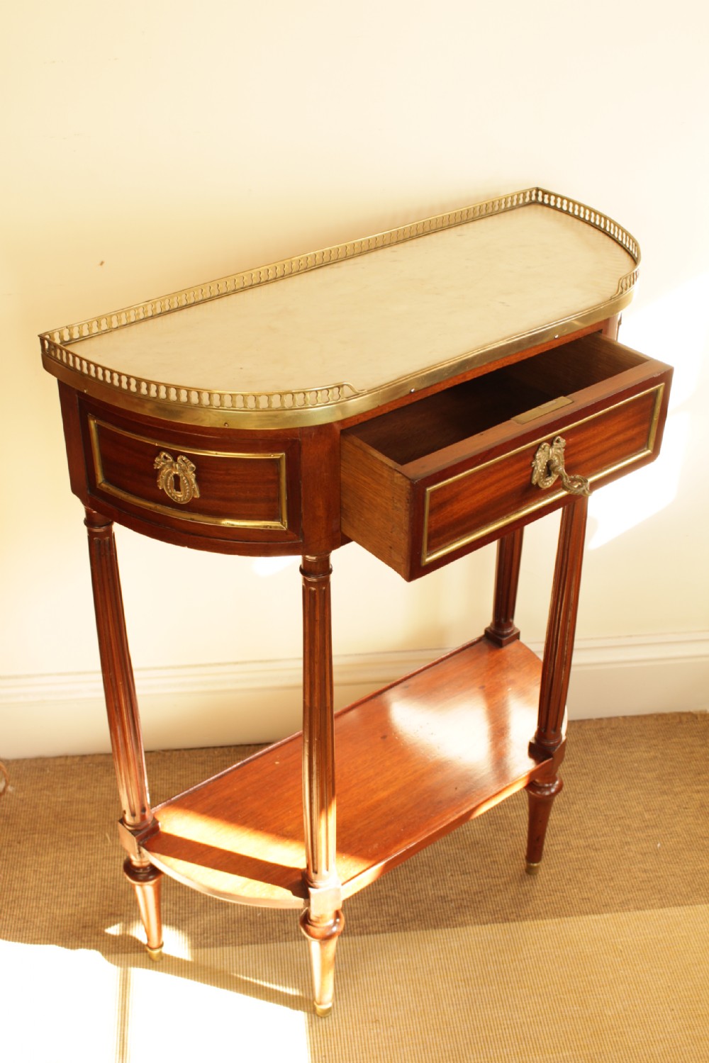 A Mahogany Marble Top Console Table  View II