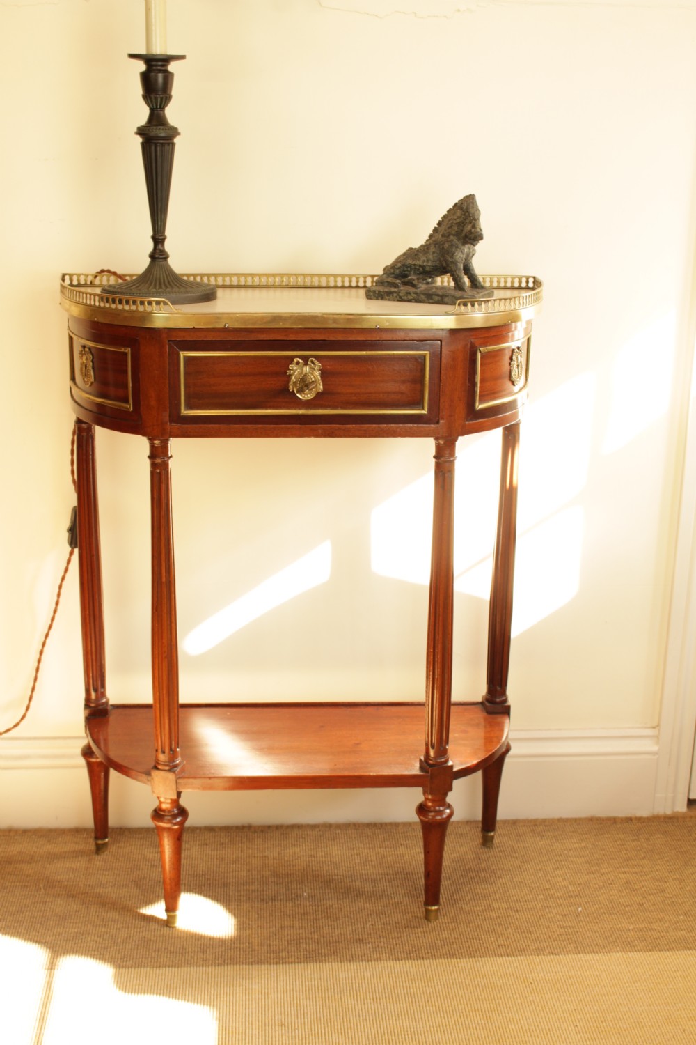 A Mahogany Marble Top Console Table  View VII