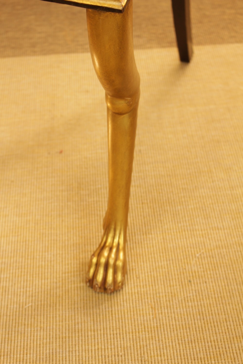 A Gilt & Ebonies Cane Open Arm Chair  View IV