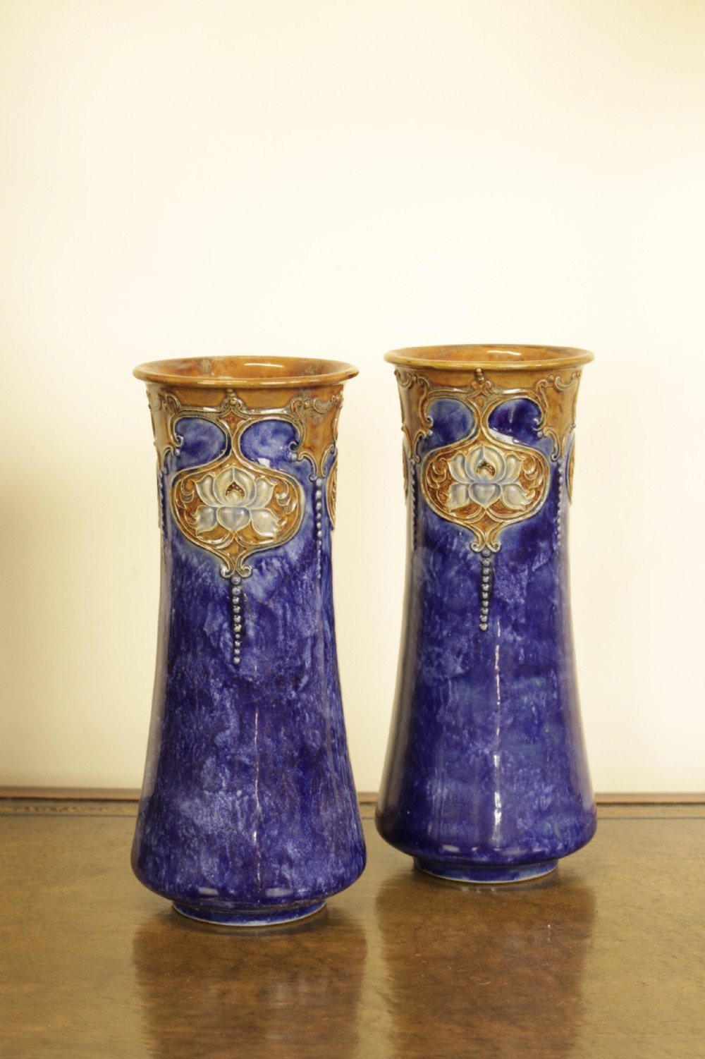 A Pair of Doulton Salt Glaze Vases