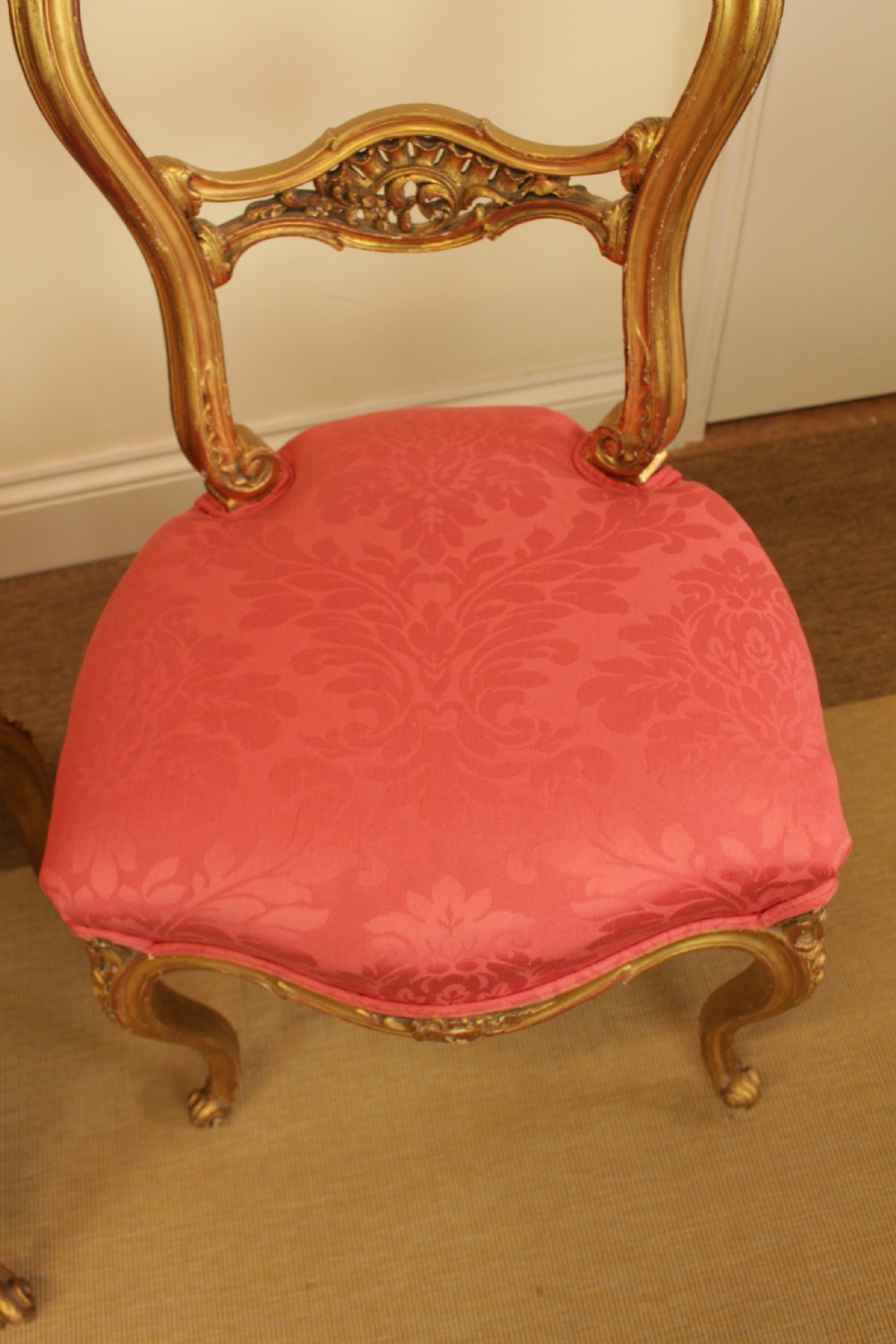 A Pair Of Early 19th C. Gilt Mahogany Occasional Chairs View III