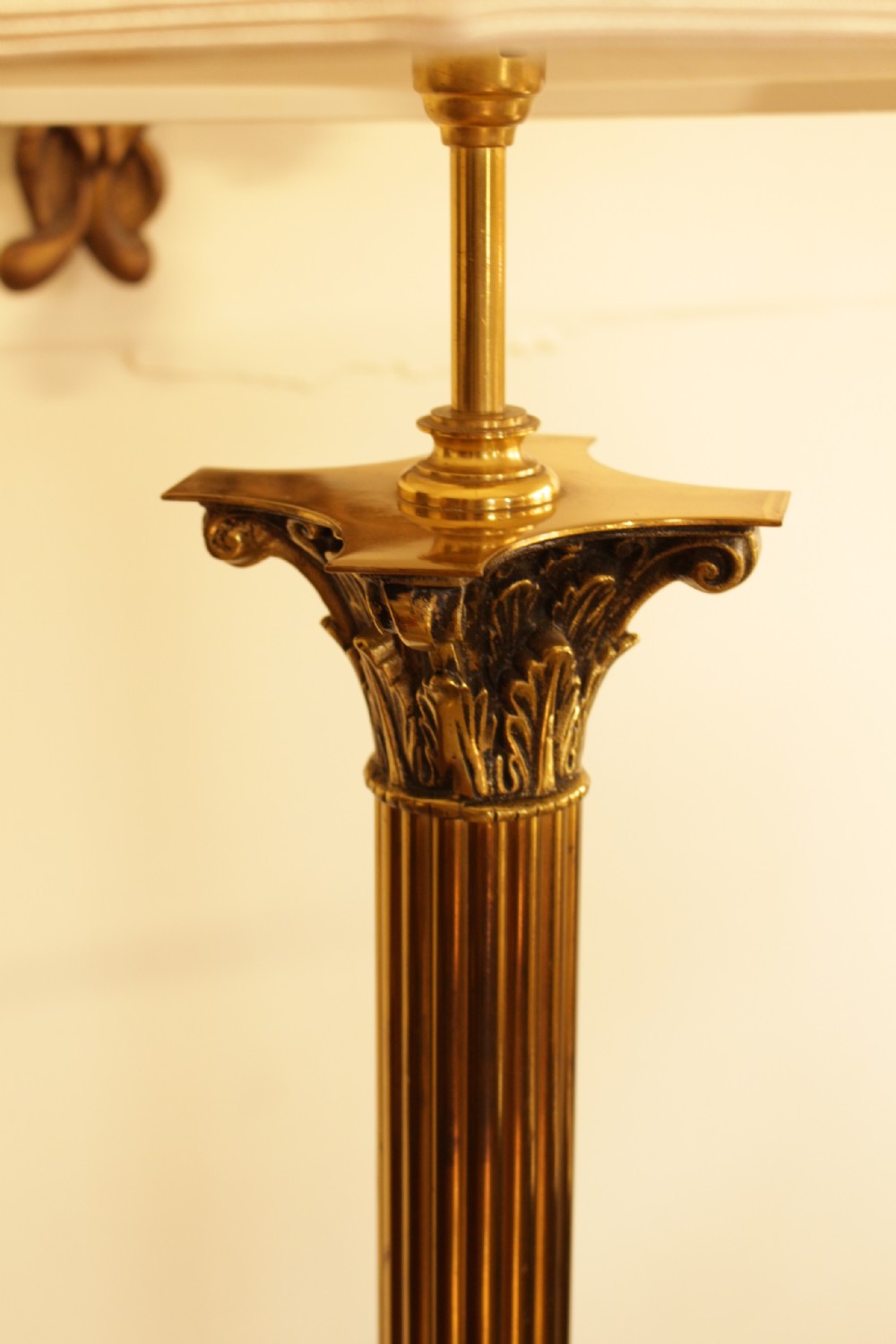 A Brass Corinthian Standard Lamp View V