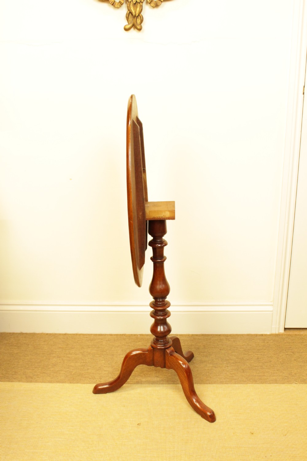 A 19th Century Solid Mahogany Oval Tilt Top Table  View II