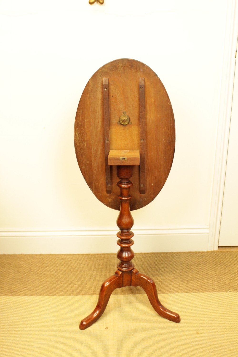 A 19th Century Solid Mahogany Oval Tilt Top Table  View III