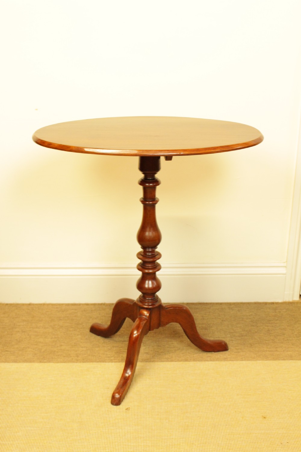A 19th Century Solid Mahogany Oval Tilt Top Table  View VI