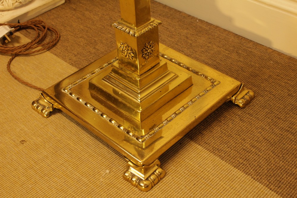 A Brass Telescopic  Standard Lamp, C. 1900  View III