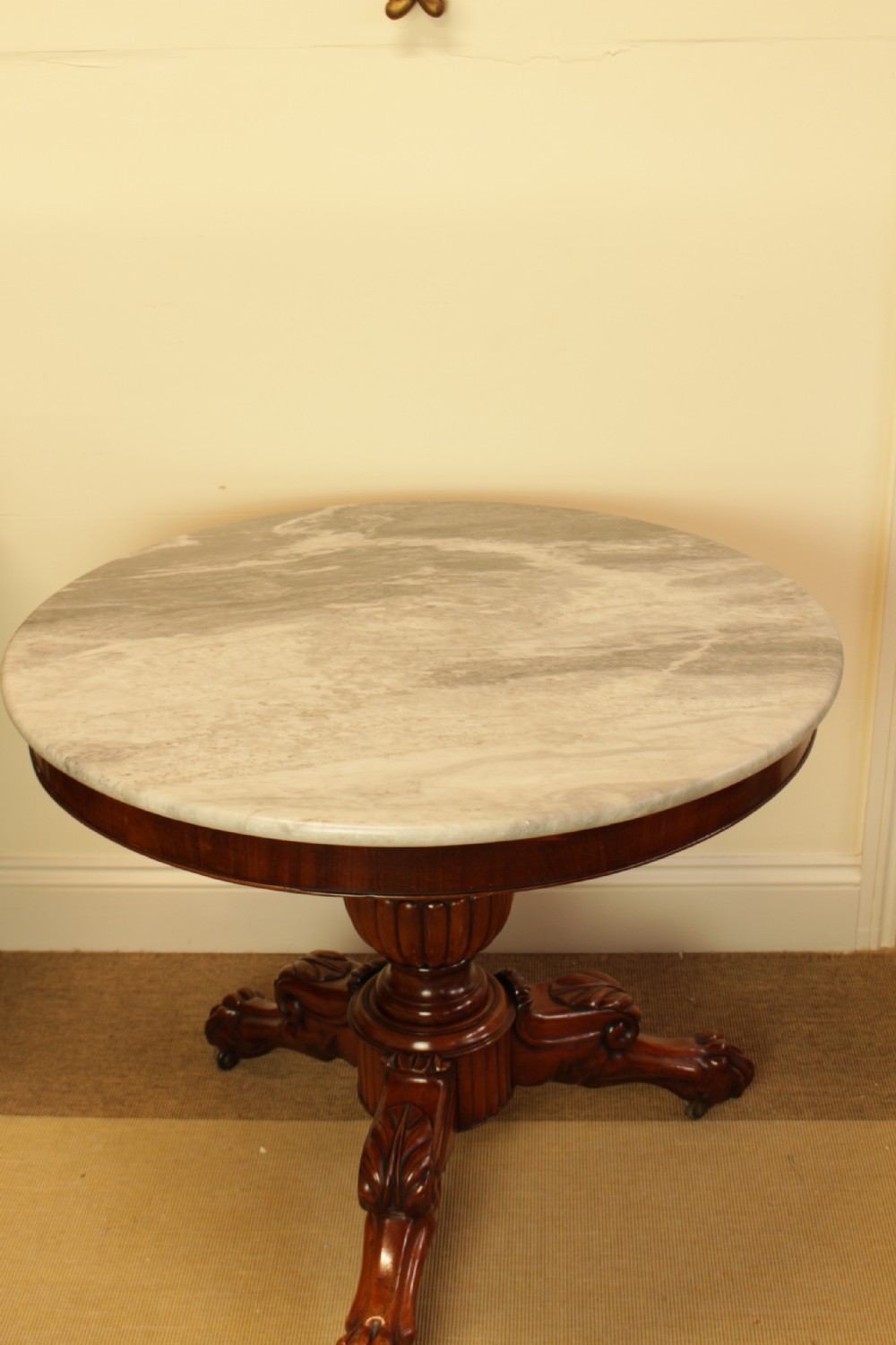 A Beautiful Carrara Marble Top Gueridon Table C.1870 View II