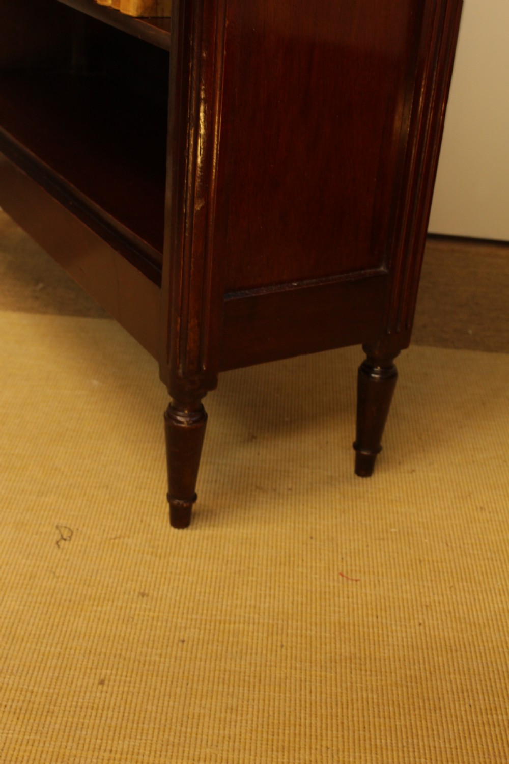 A French Mahogany Carrara Marble Top Bookcase   View III