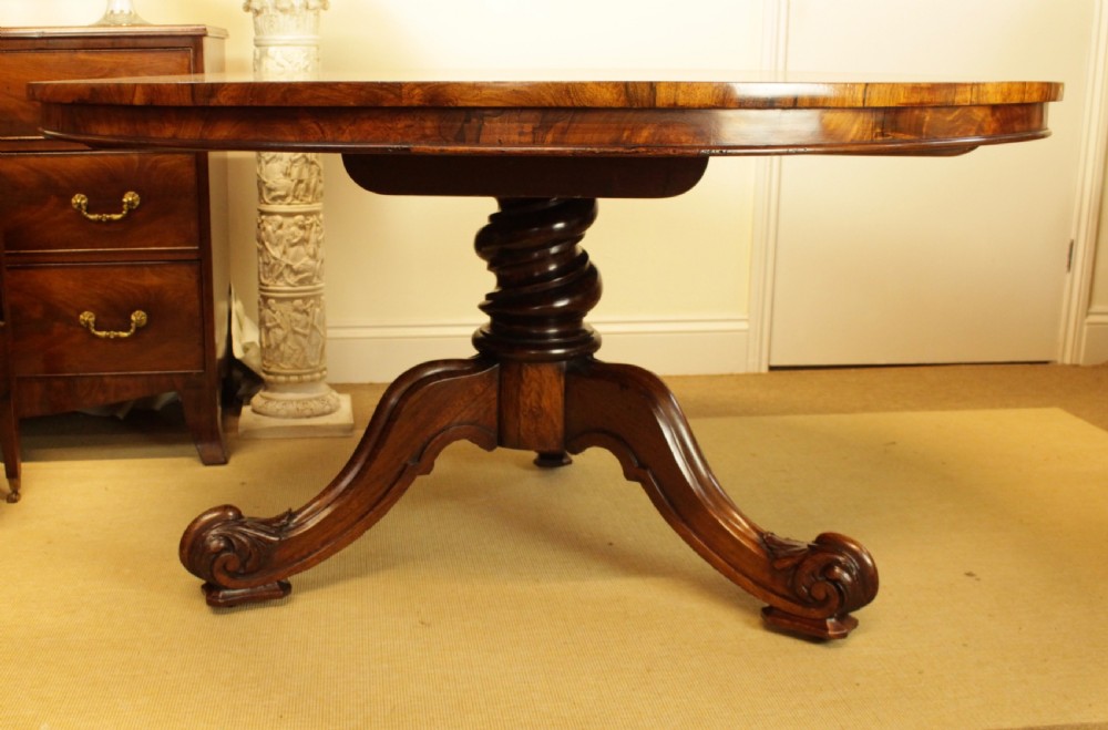 A Quality Rosewood Tilt Top Centre/Dining Table (width 135 cms) View VI