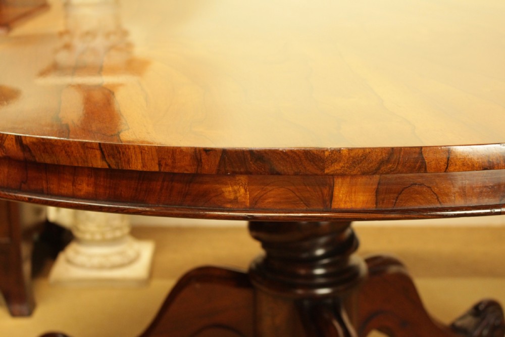 A Quality Rosewood Tilt Top Centre/Dining Table (width 135 cms) View XI