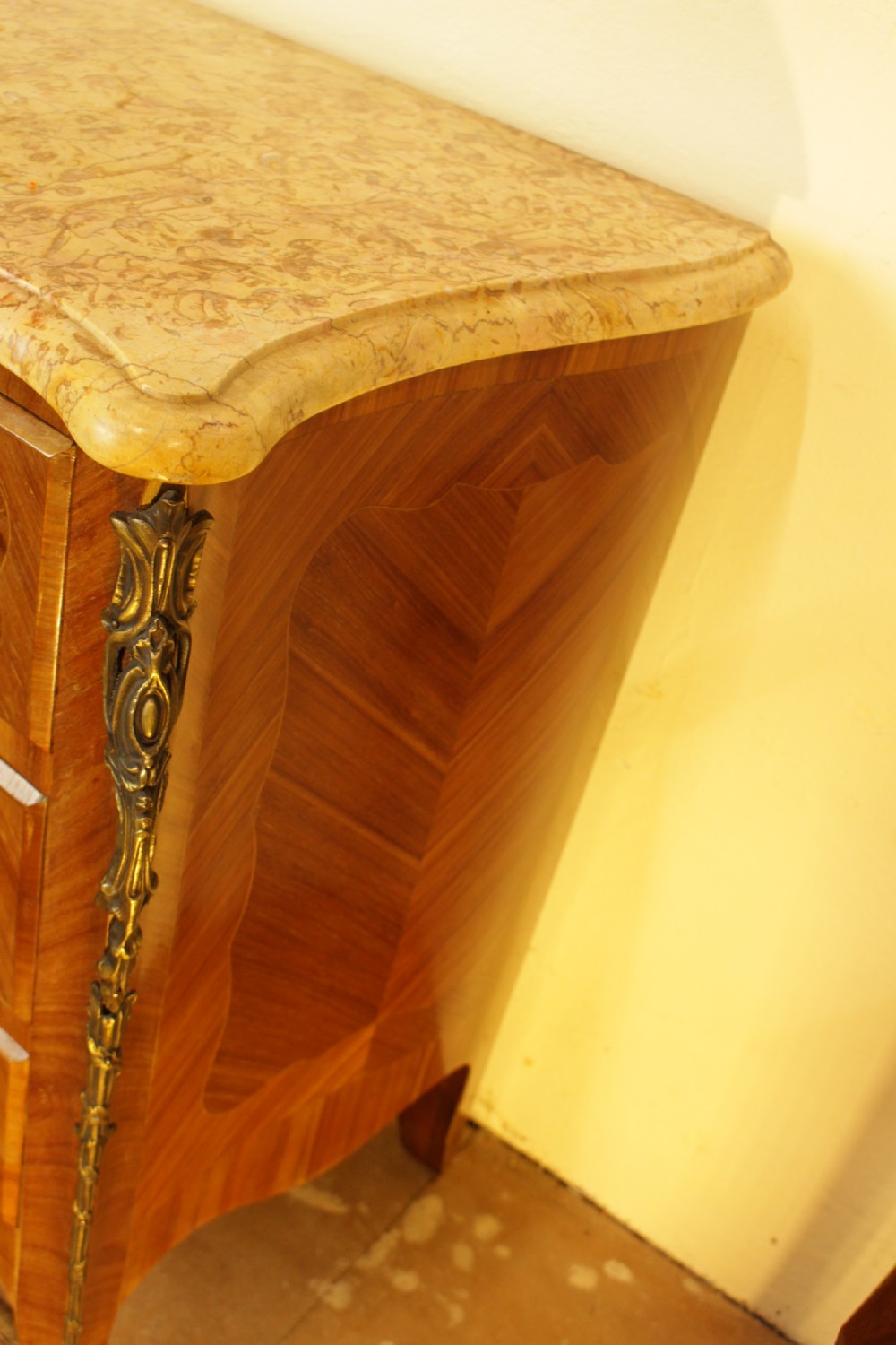 Antique Marble Top Serpentine Chest of Drawers  View II