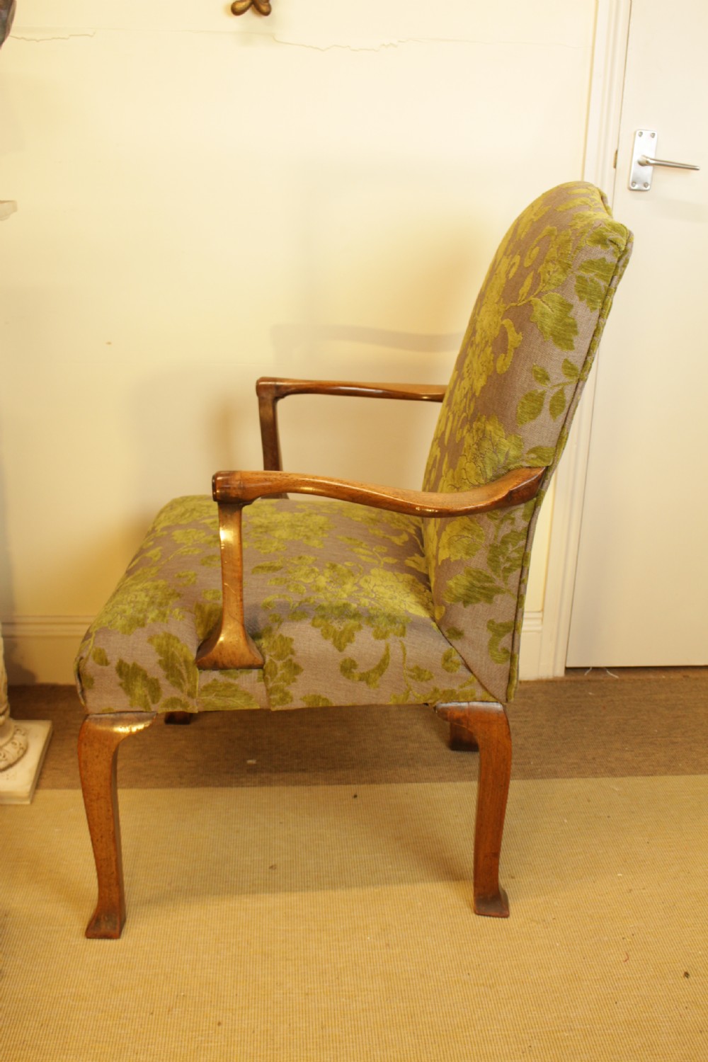 A Open Walnut Arm Chair View V