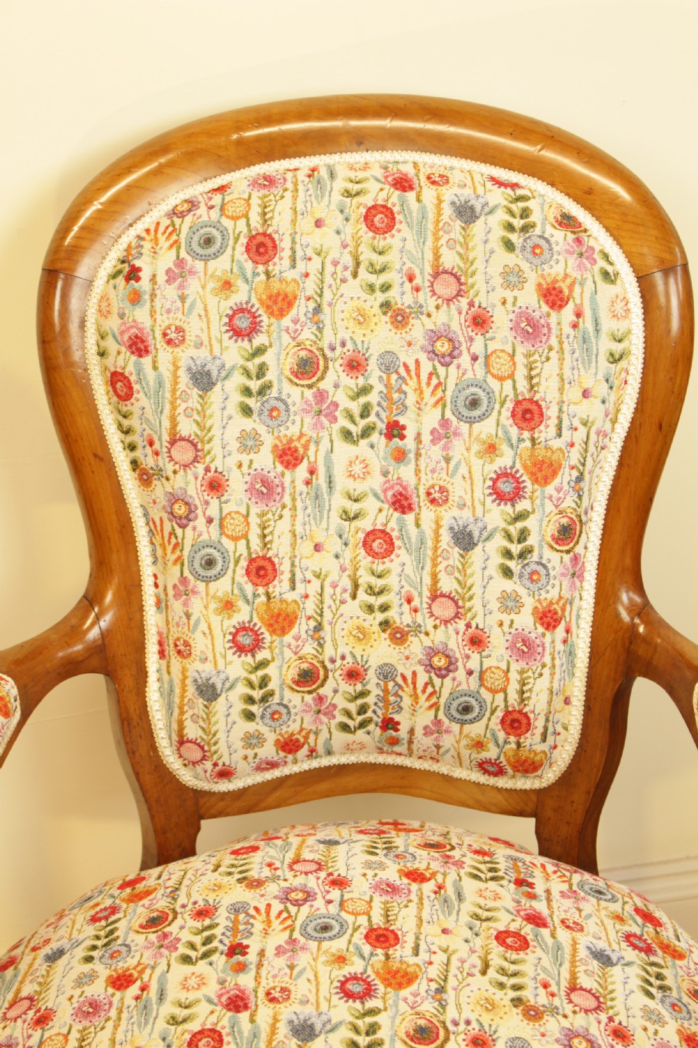 A French Walnut Spoon Back Open Armchair View IV