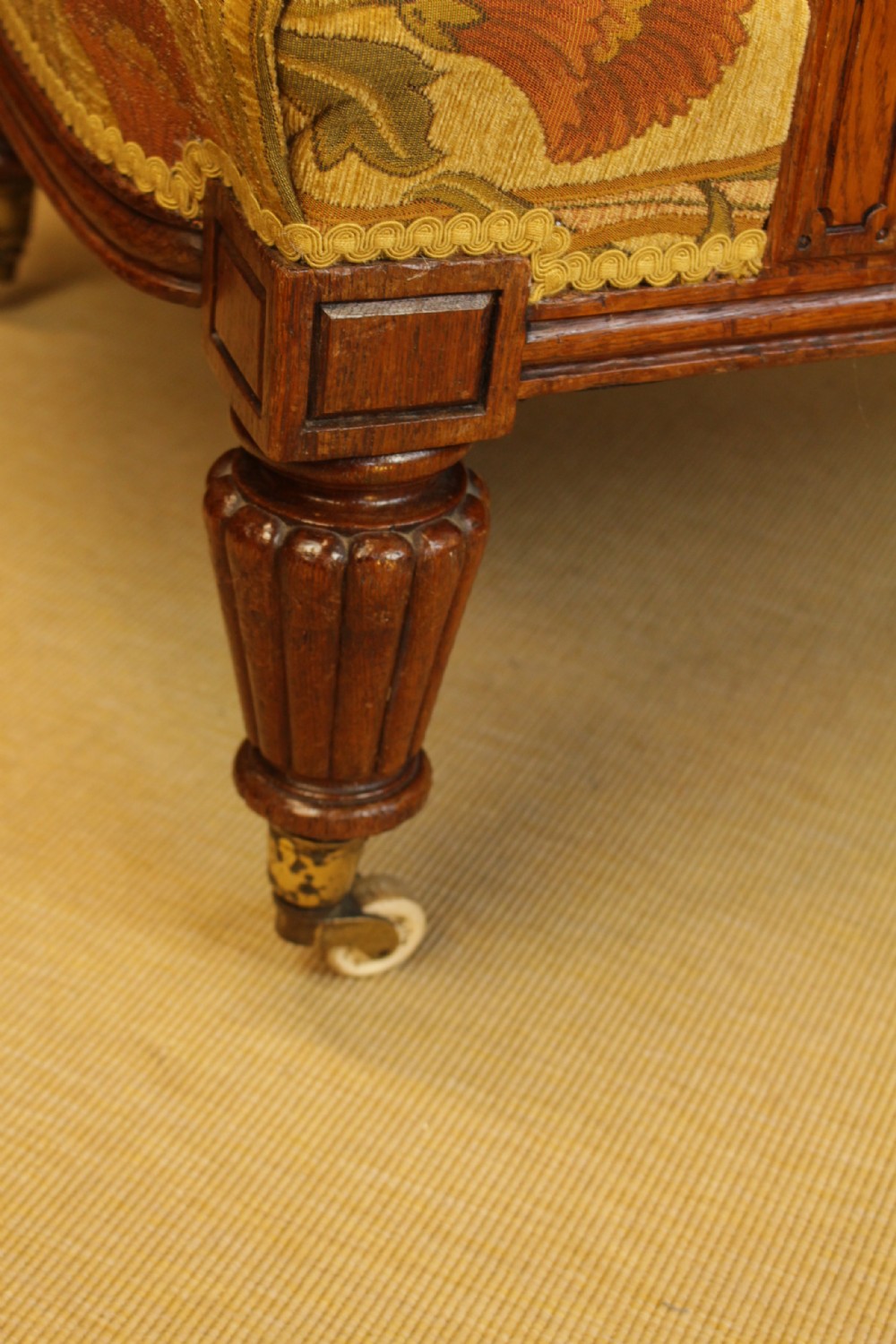 A Walnut Library Armchair Circa 1880  View III