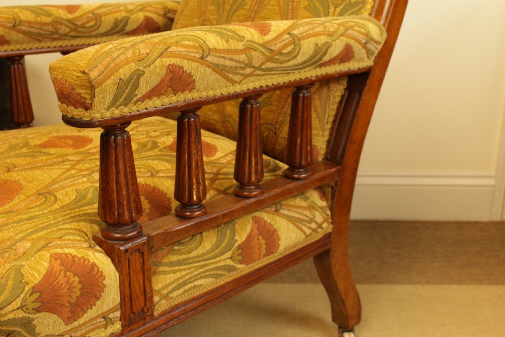 A Walnut Library Armchair Circa 1880  View V