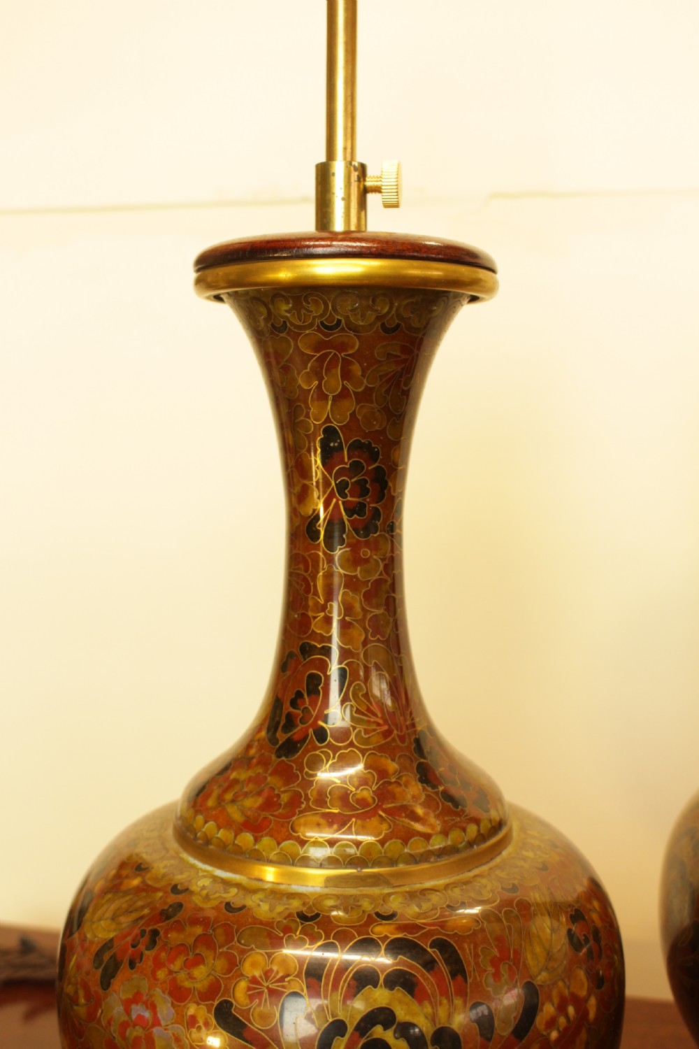 A Pair Of 1920's Cloisonne Table Lamps  View IV