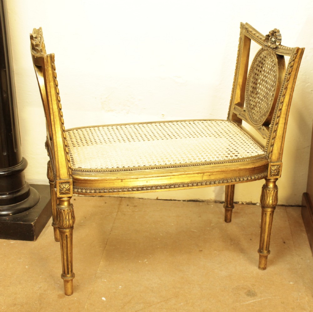 A French 19th Century Gilt Wood Window Seat
