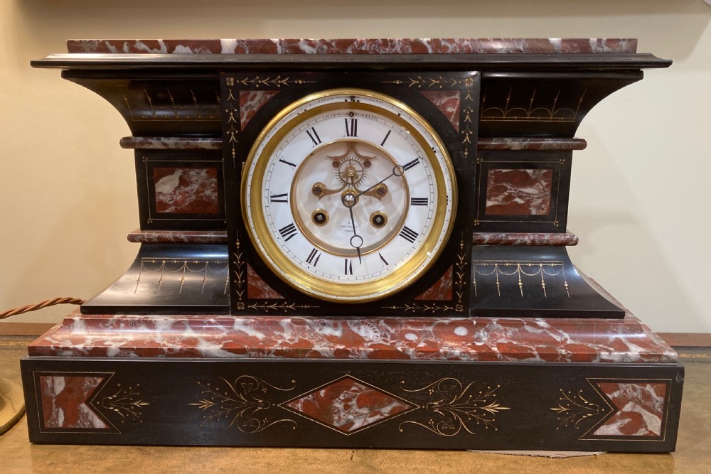 A Striking 19th C. French Marble Clock 