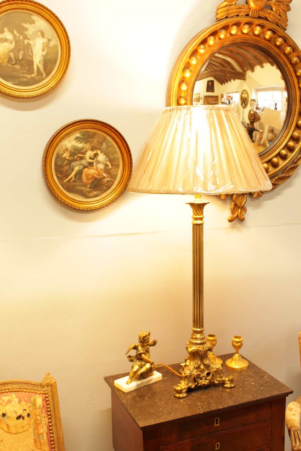 A Quality Cast Brass Table Lamp  View VI