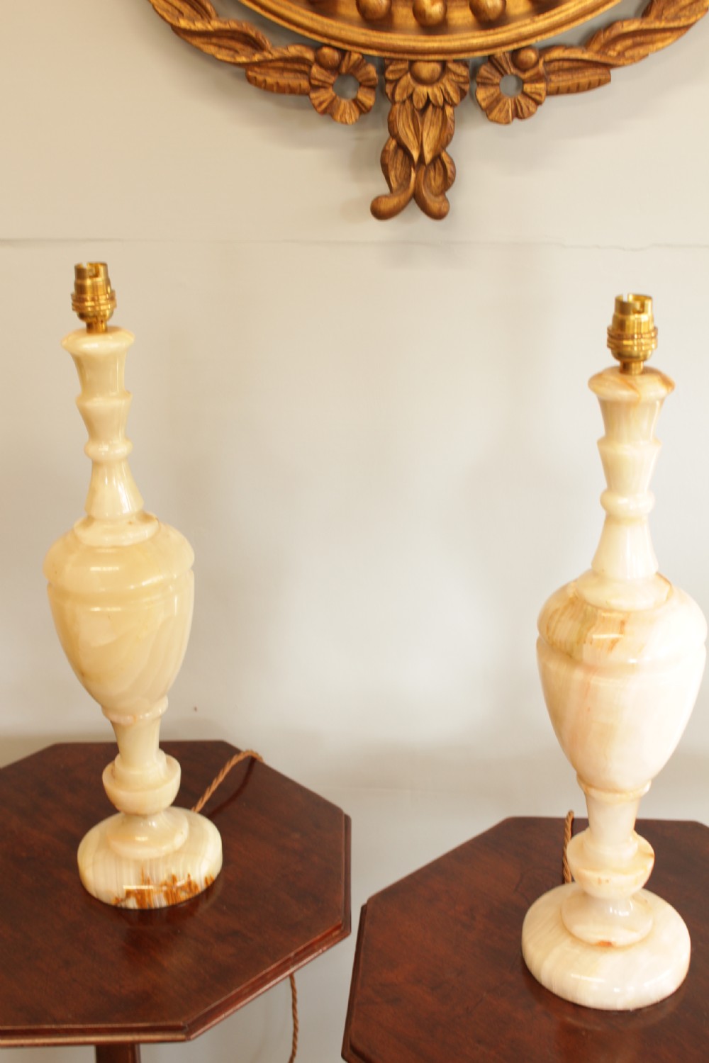 A Pair Of Italian 1930's Onyx Table Lamps  View IV