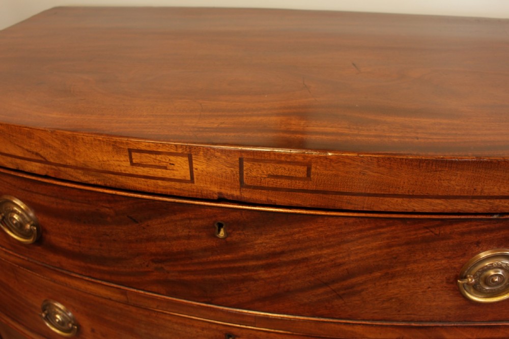 A Regency Mahogany Bow Front Chest of Drawers View III