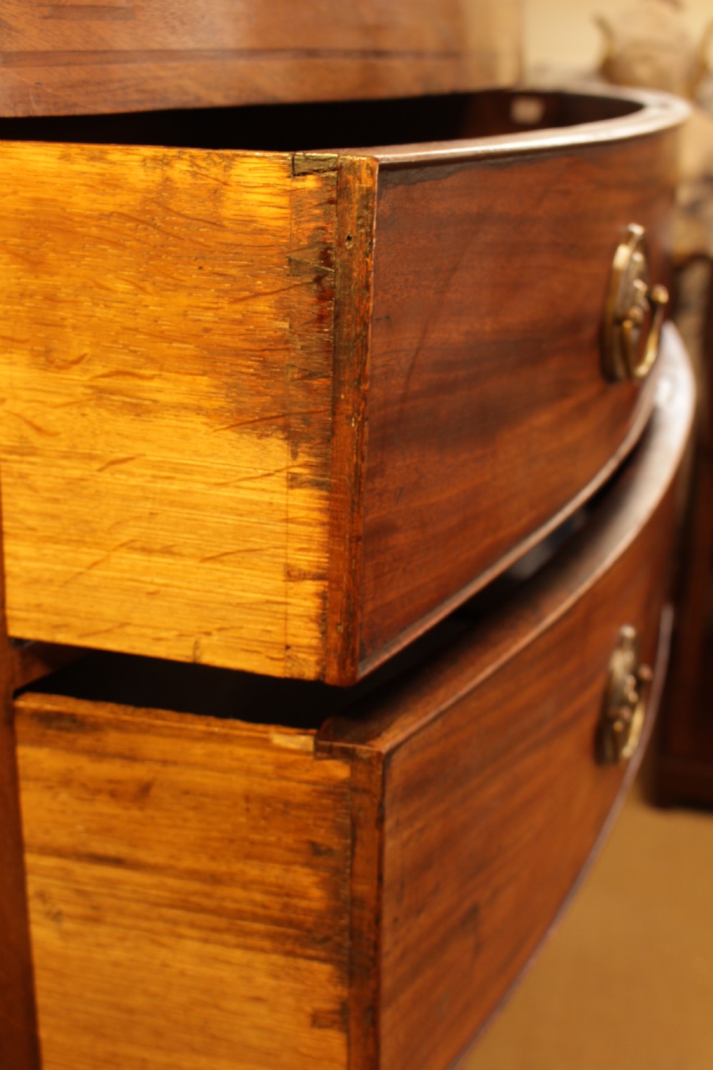 A Regency Mahogany Bow Front Chest of Drawers View VI