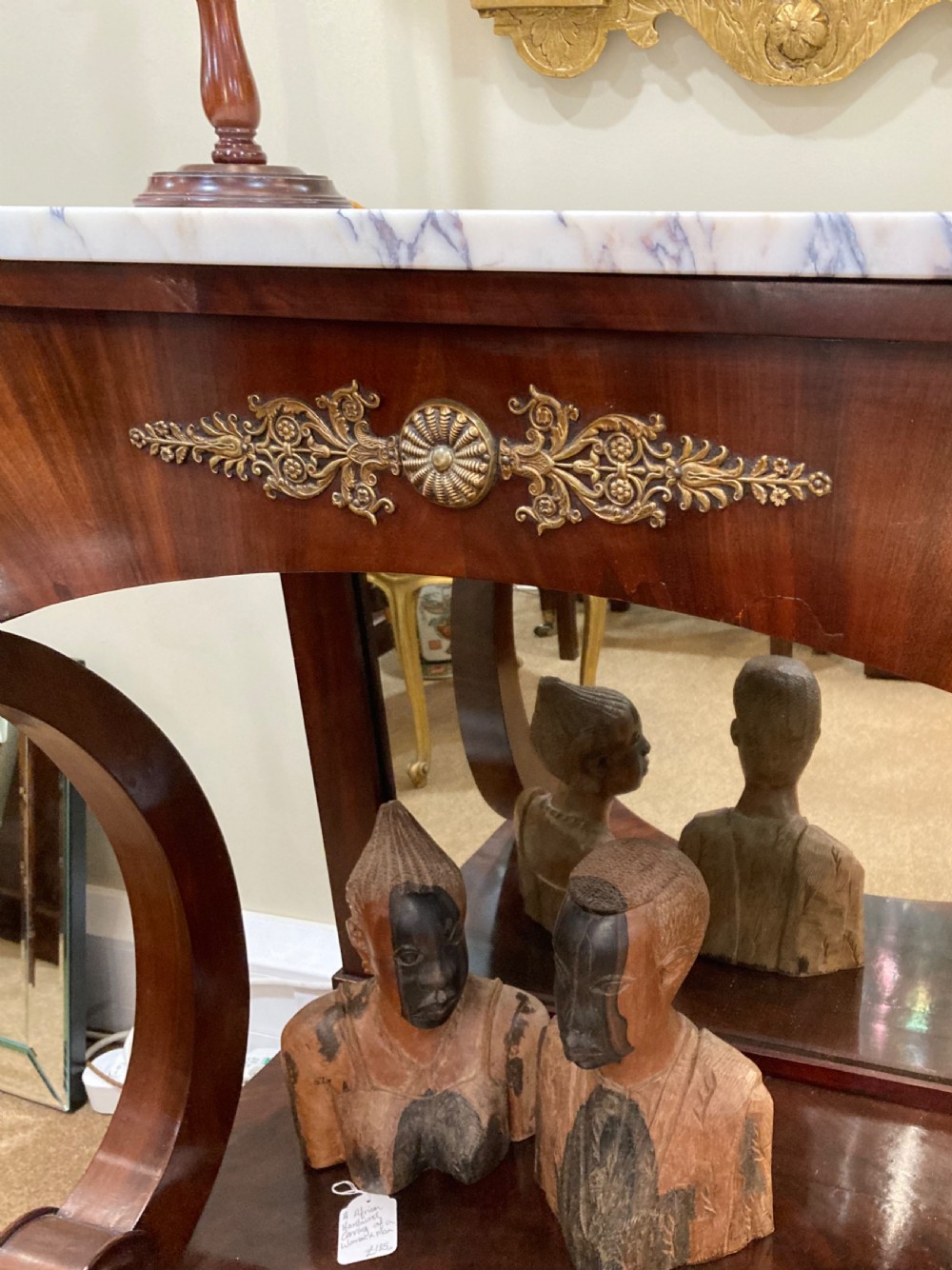 A Quality Mahogany Marble Top Console Table View III