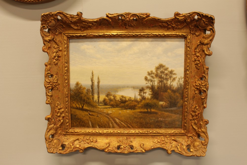 Early 20th C. Oil on Board Landscape Scene 