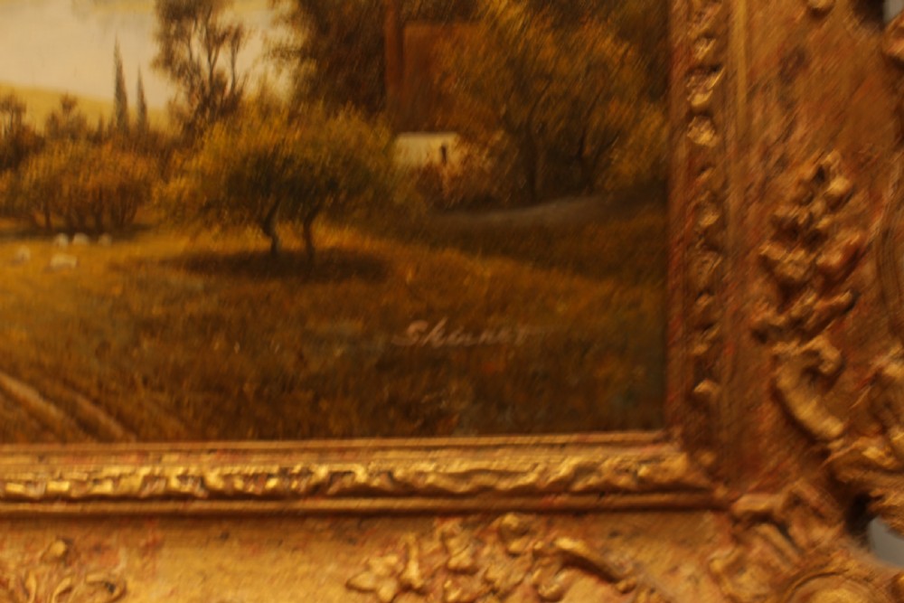 Early 20th C. Oil on Board Landscape Scene  View V