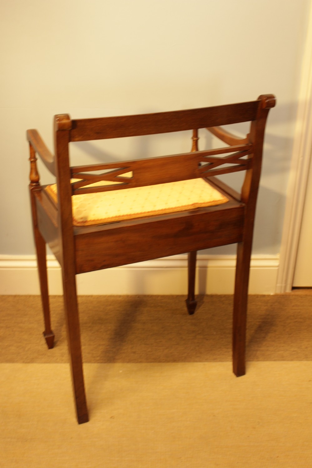 An Edwardian Mahogany Music Chair  View V