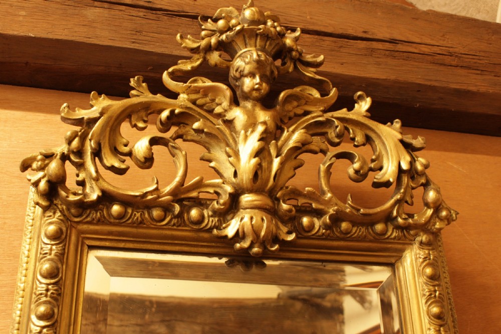 A Period French Gilt Beveled Edged 19th C. Mirror  View II