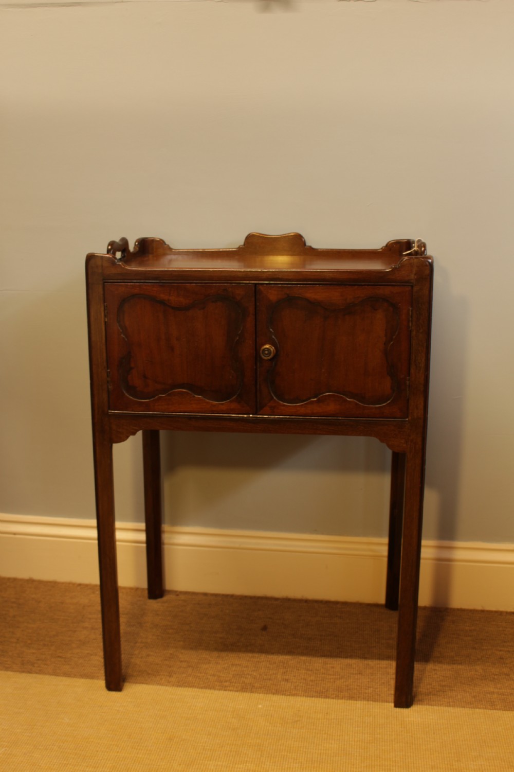 An Edwardian Mahogany Bedside Cabinet 