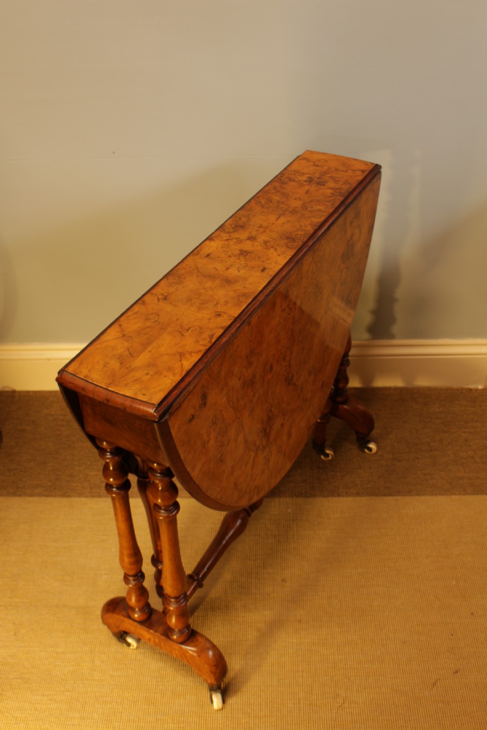 Burr Walnut Sutherland Table  View II