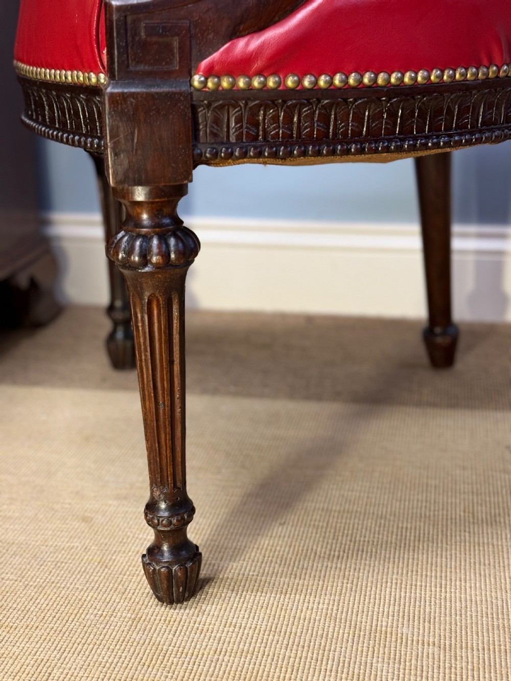 A Georgian Mahogany Library Chair  View V