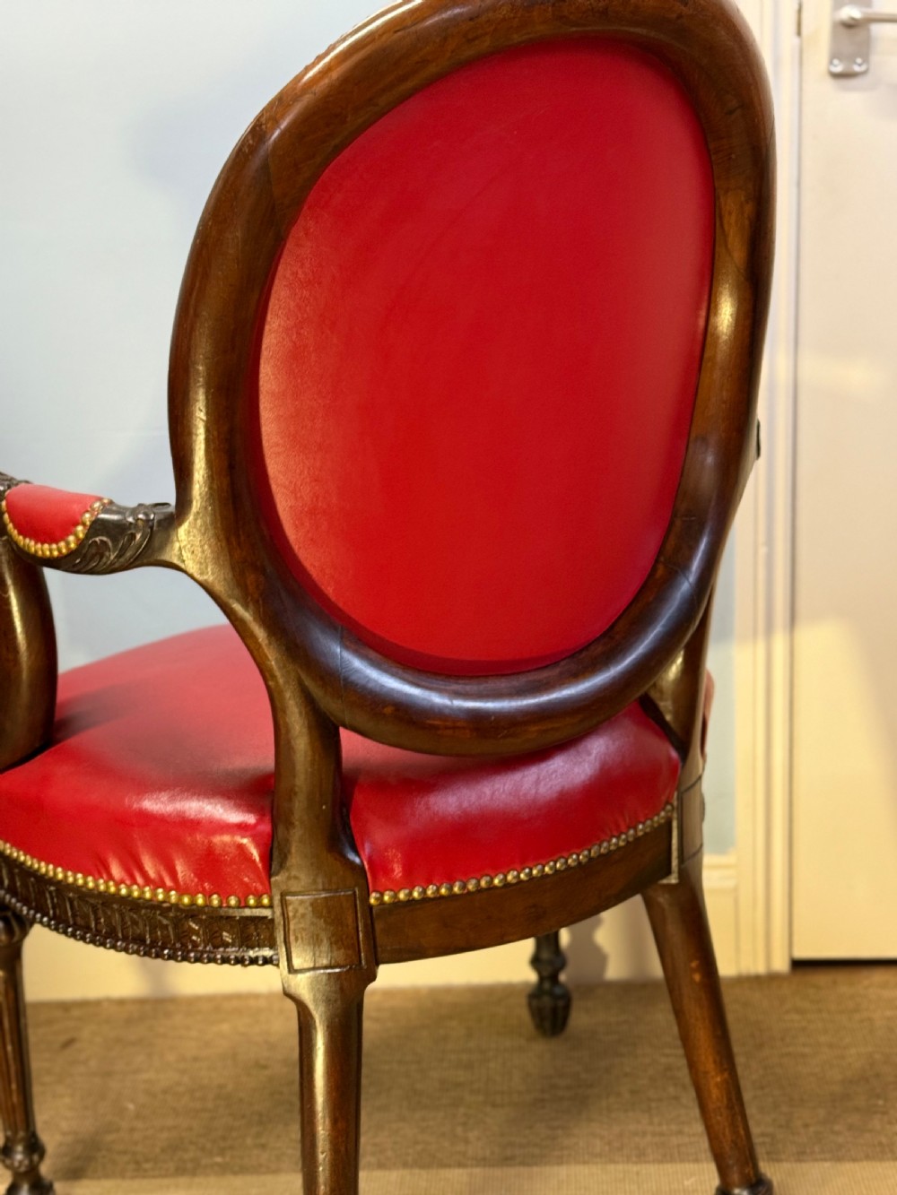 A Georgian Mahogany Library Chair  View VII