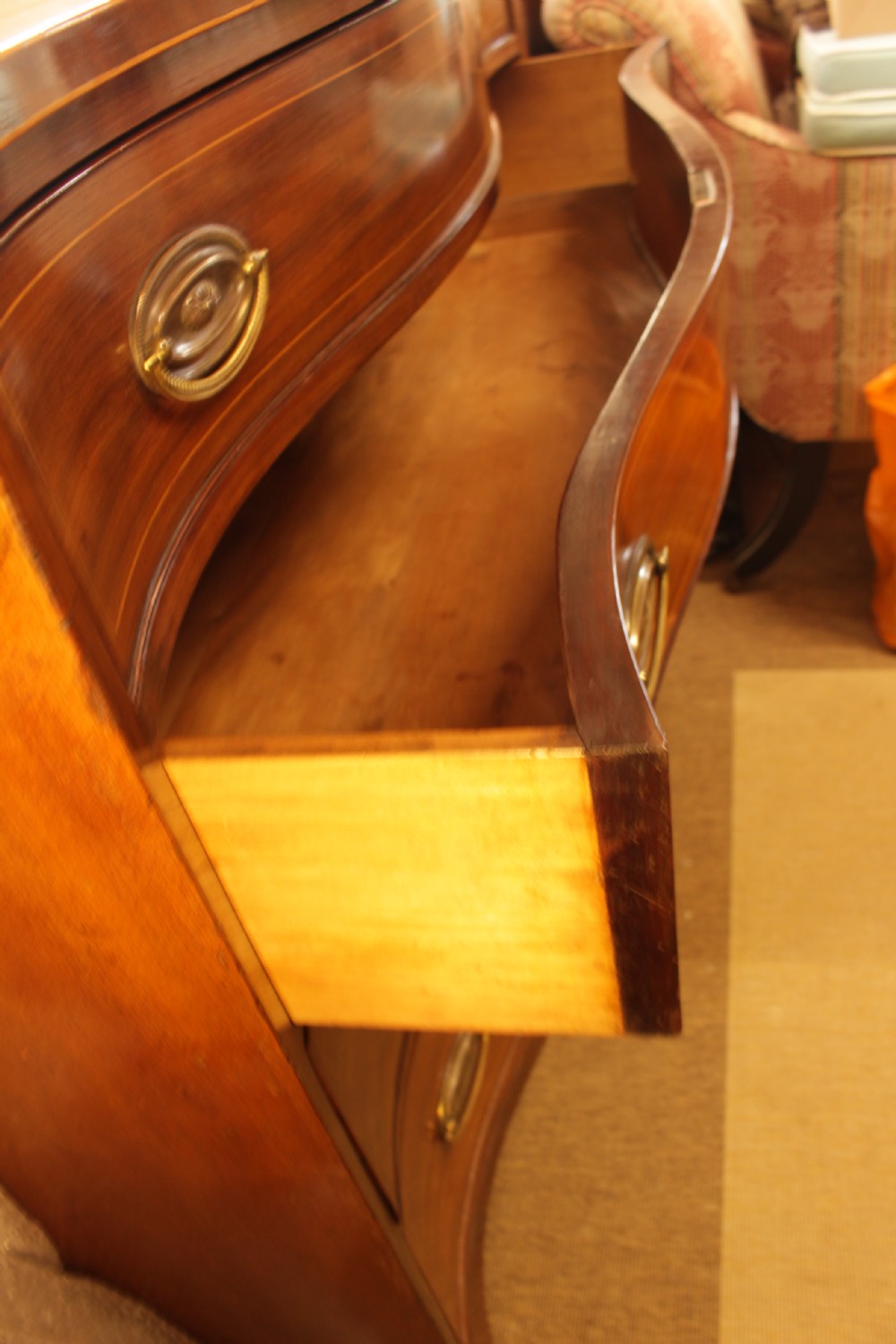 A Georgian Mahogany Serpentine Chest Of Drawers   View IV