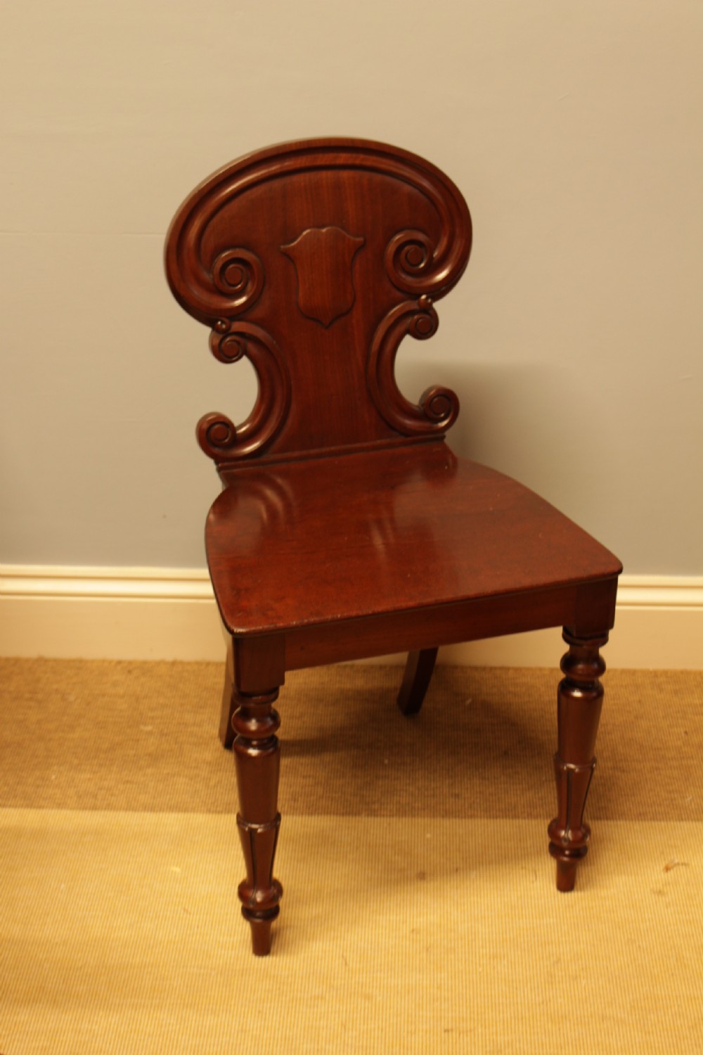 A 19th Century Mahogany Hall Chair 