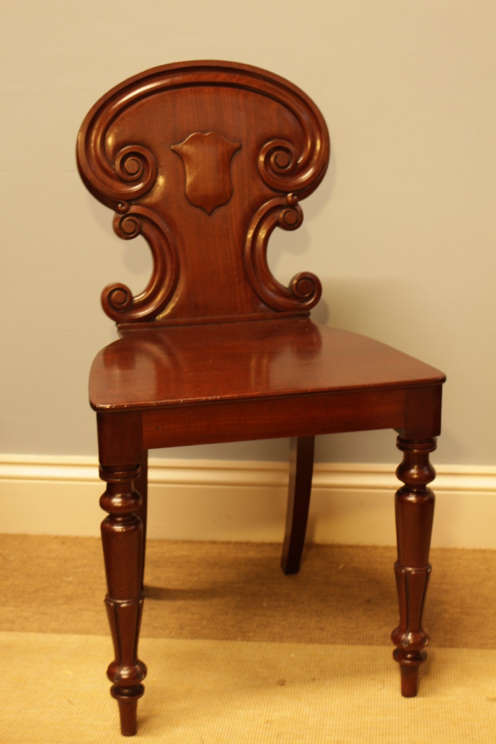 A 19th Century Mahogany Hall Chair  View II