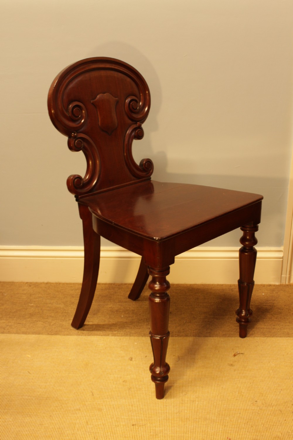 A 19th Century Mahogany Hall Chair  View VI
