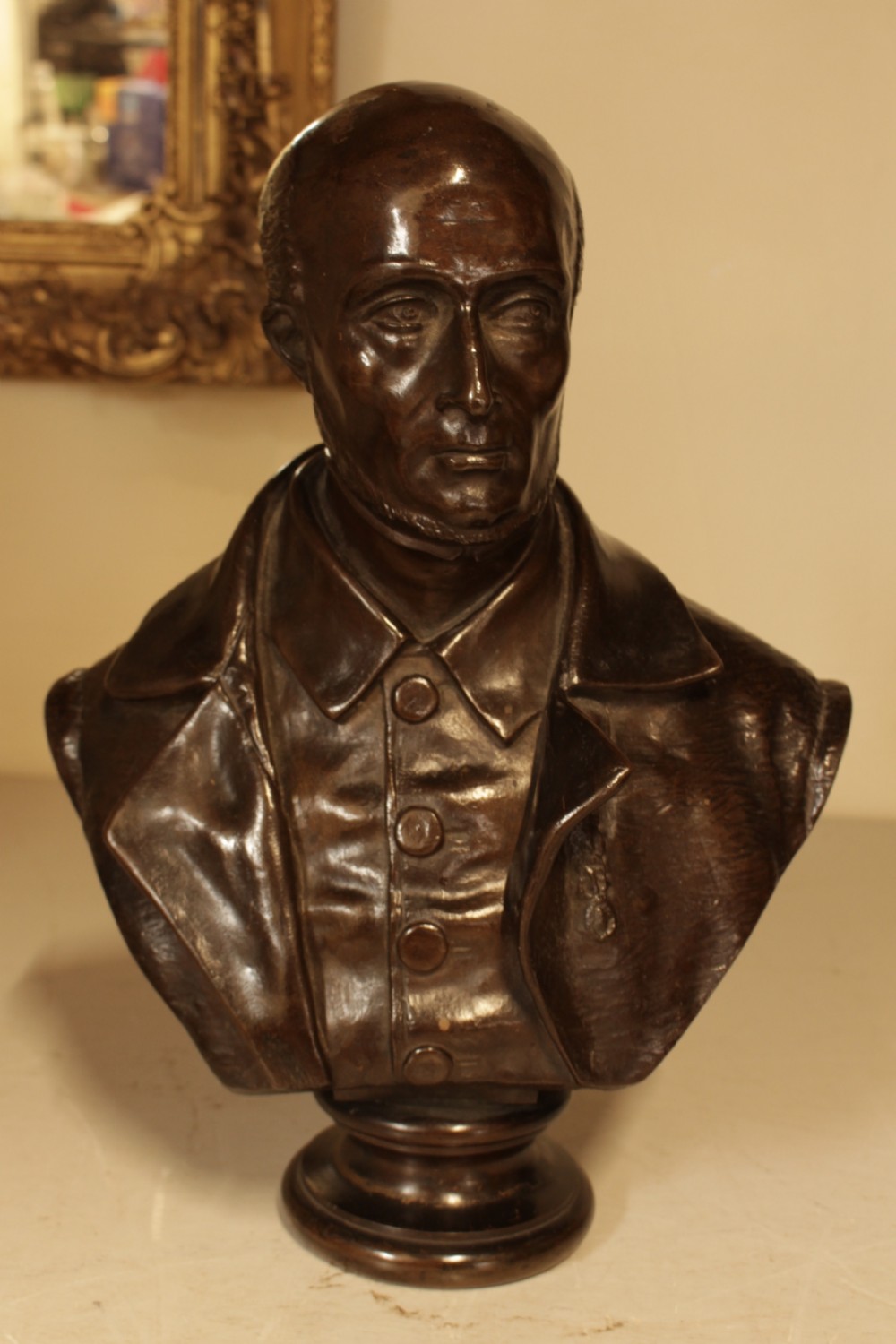 A French Bronze Portrait Bust Of A Gentelman Dated 1865  