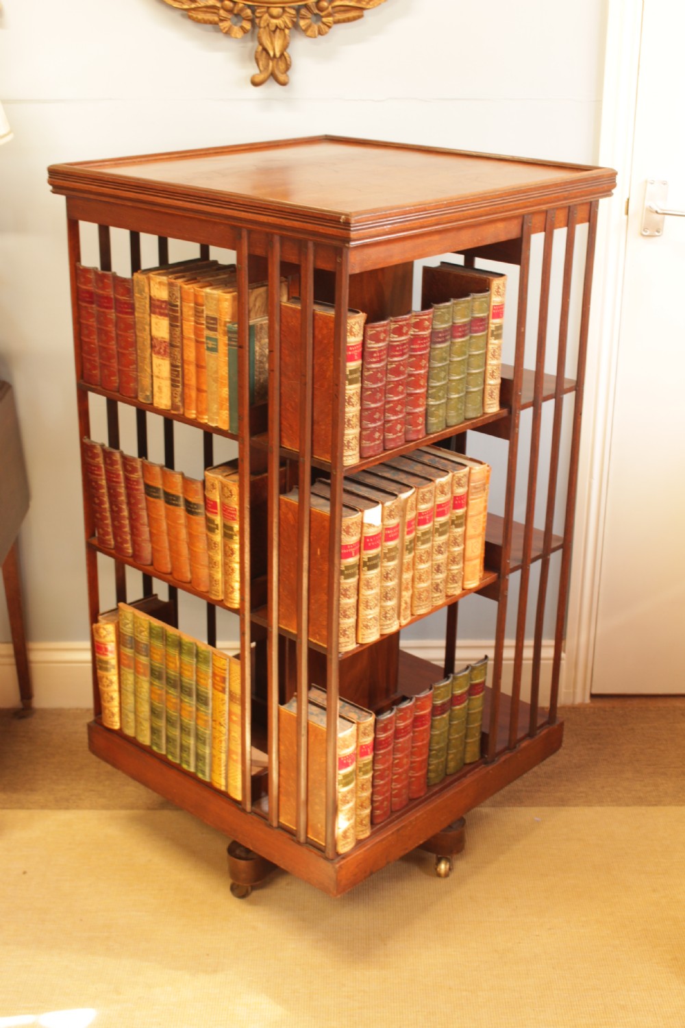 A 19th century Large Mahogany Revolving Bookcase  