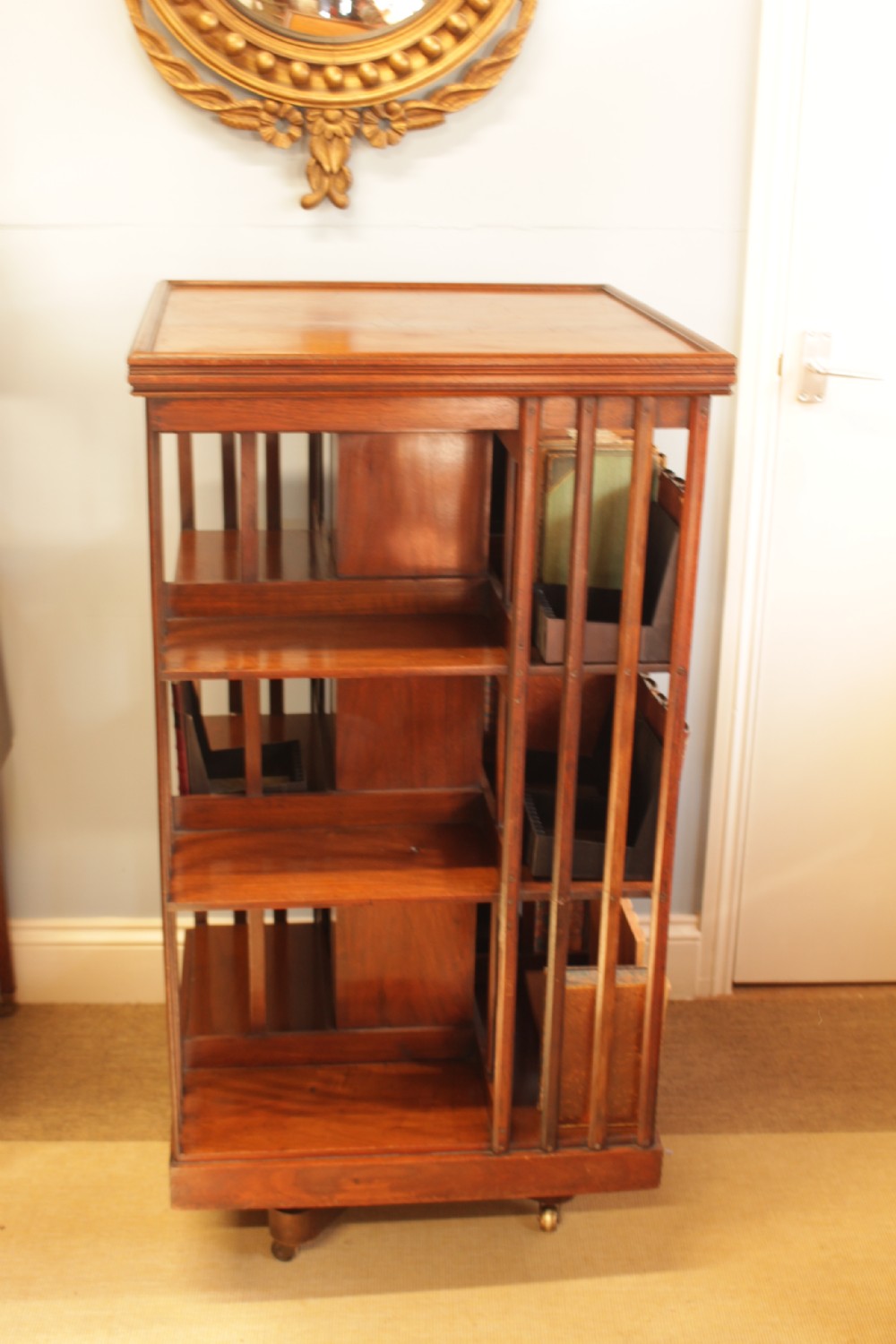 A 19th century Large Mahogany Revolving Bookcase   View II