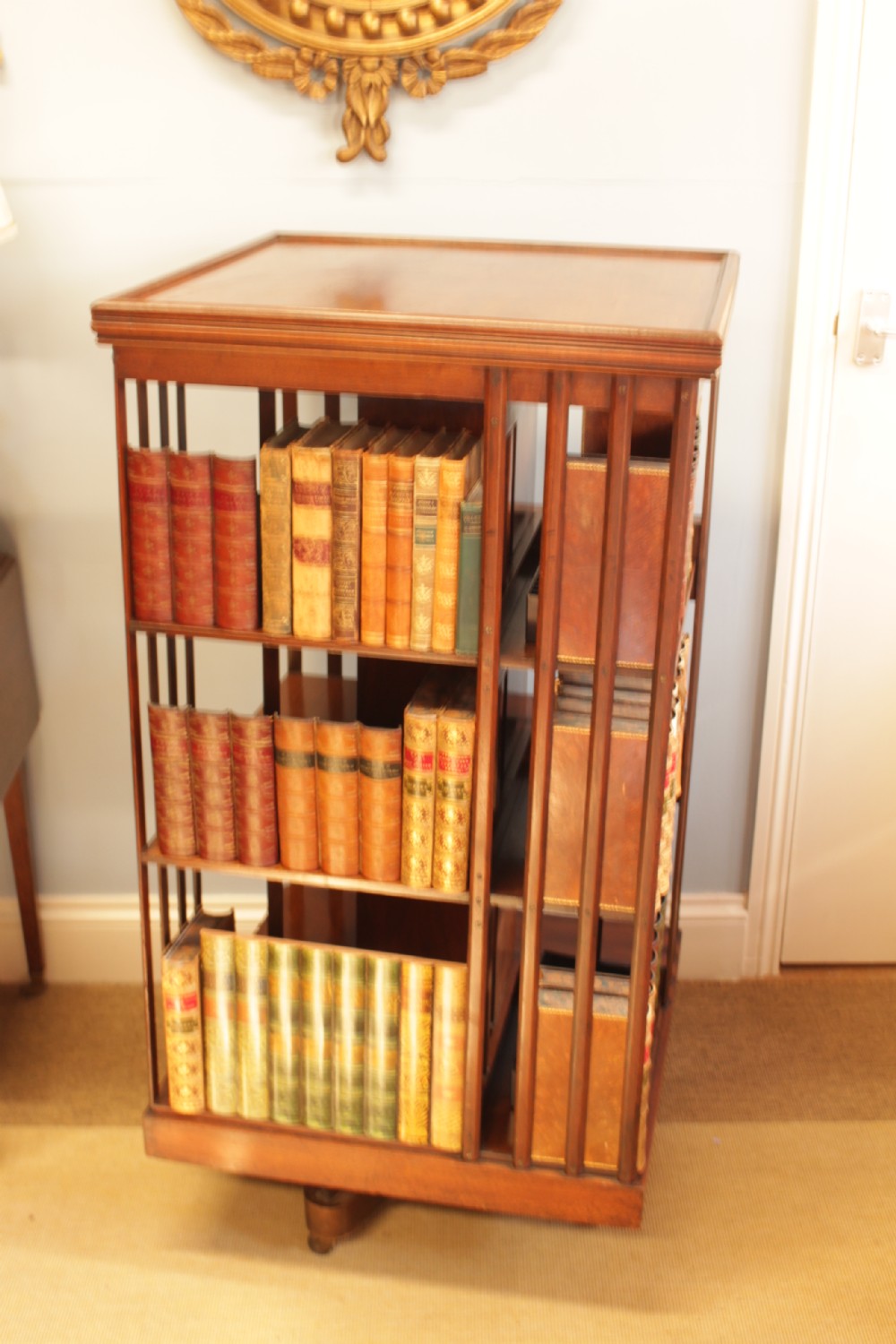 A 19th century Large Mahogany Revolving Bookcase   View III