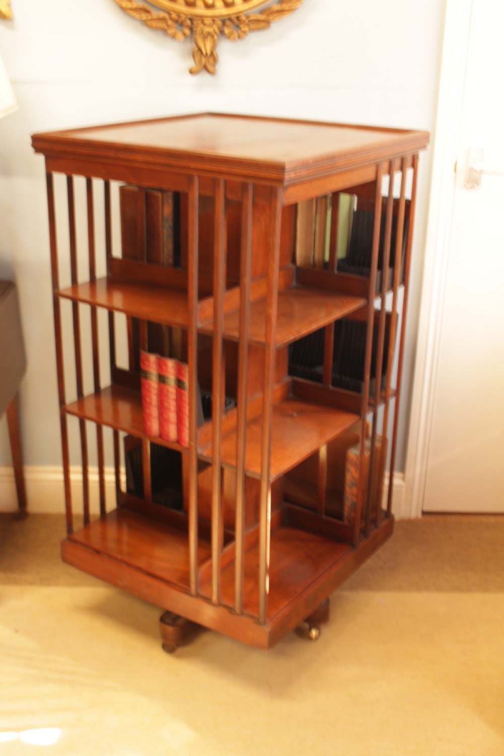 A 19th century Large Mahogany Revolving Bookcase   View IV